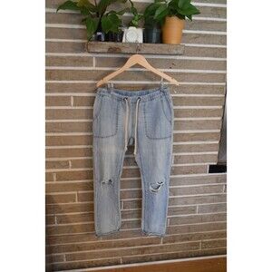 One Teaspoon Shabbies Jeans Women's Small Distressed Blue Cotton  JE-460